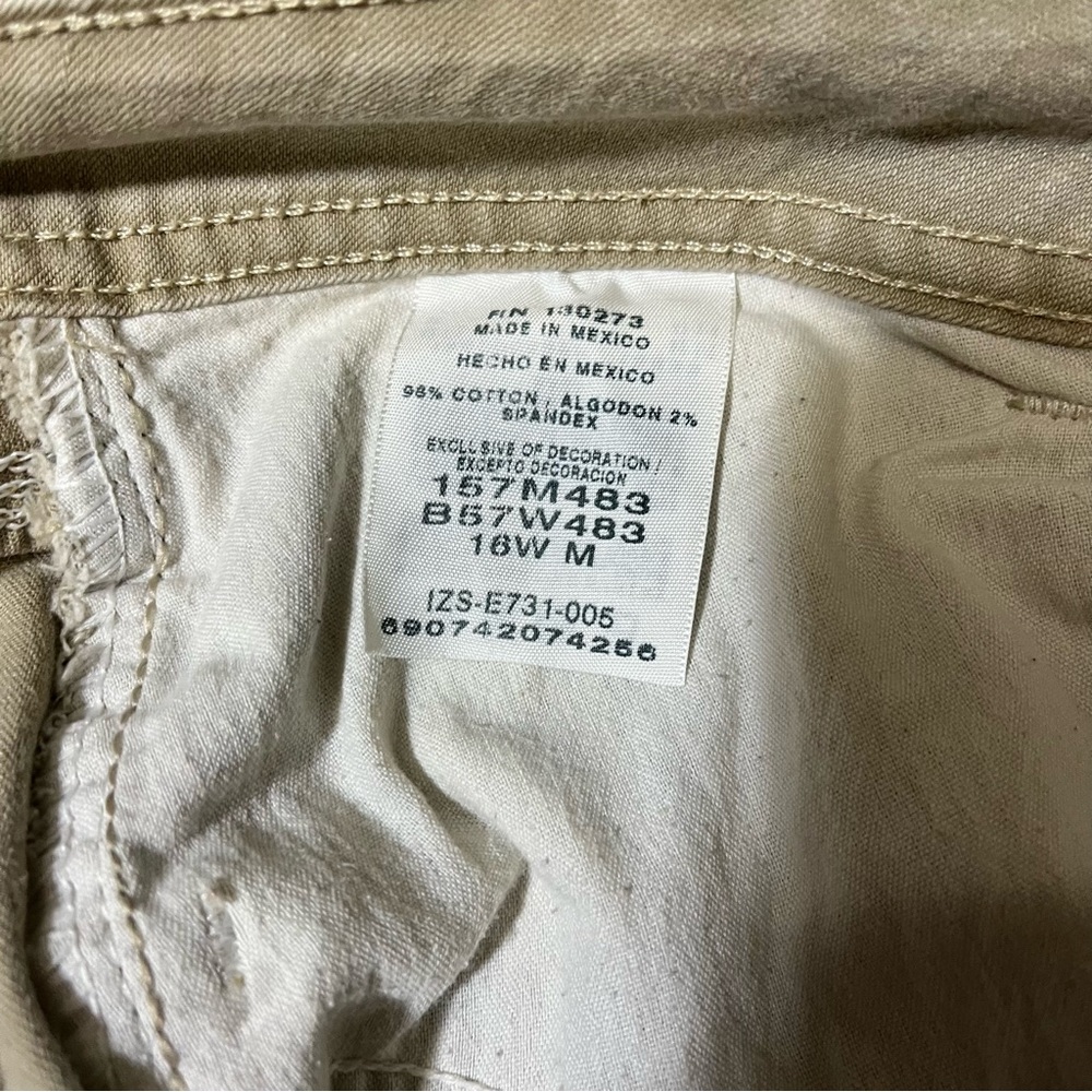 Riders by Lee Khaki Colored jeans; Sz 16W - Picture 4 of 7